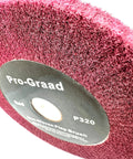 Killer Bench Grinder Flap Wheel Perfect For Knocking Out Scratches And Nicks With A Slick 320 Grit Finish Includes Adaptive Arbor close-up of 320 grit non woven design