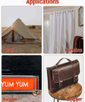 DIY Grommet Kit With 3/8 Inch Metal Grommets, applications in tents, curtains, banners, and leather bags.