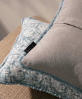 Paleblue Floral Throw Pillow Covers Set Of 2 12x20 Inches Cozy Home Cushions For Living Room Sofa Decor With Durable Linen Look Fabric And Hidden Zipper For Easy Insertion, blue floral pillow covers on sofa
