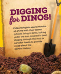 Hands-On Fossil Dig Kit For Kids Aged 8 To 12, Uncover 12 Real Fossils With An Illustrated Guide, A STEM Science Adventure For Boys And Girls, Easy To Use At Home, Educational, Engaging And Totally Fun. Digging for dinos poster with shovel and fossil shells in soil