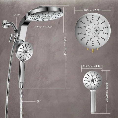 Legit Kickin High Pressure Rain Showerhead Combo With Smooth Magnetic One Handed Docking And Flawless 180 Degree Rotation Sick Dual Bathroom Fixture Upgrade For Modern Homes