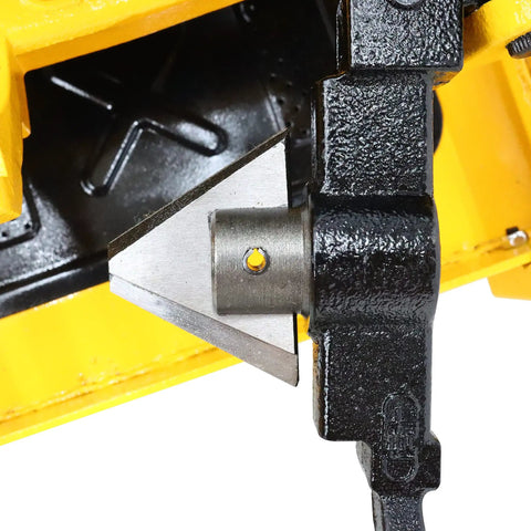 Close-up of blade on Zero Hassle Prograde 3 In 1 Electric Pipe Threader For 1 To 2 Inch Pipe, 750W 220V Beast Power Tool.