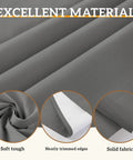 Close-up of Pack Of 4 Blackout Curtain Panels 37x84 Inches Charcoal Grey Lightweight Thermal Insulated Grommet Drapes