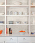 White kitchen shelves with Shiplap Peel And Stick Wallpaper White And Off White Removable Easy DIY Wall Decor For Rentals