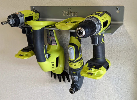 Cordless Drill Tool Organizer Wall Mount Rack For Garage Organization And Power Tool Storage Pegboard Friendly Drill Holder