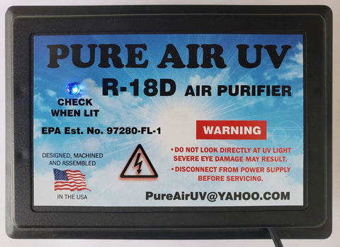 Control panel for UV Dual Light Bulbs In Duct HVAC Air Purifier Breathe Easy For Your Whole House Purification UVC Germicidal 253.7nm Bulbs With 120V Plug And 9 Foot Power Cord For Easy Duct Install