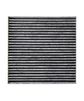 Front view of Spearhead Odor Defense cabin air filter with activated carbon, pleated media for vehicle HVAC.