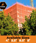 Debris Defense Netting For Construction Sites Heavy Duty 5.5 Ft By 150 Ft Scaffold Safety Net One Quarter Inch Mesh Temporary