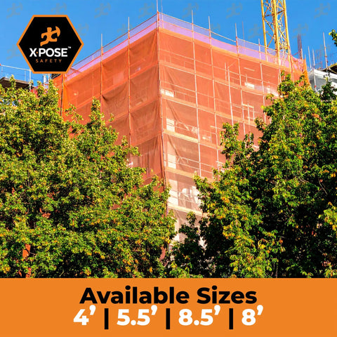 Debris Defense Netting For Construction Sites Heavy Duty 5.5 Ft By 150 Ft Scaffold Safety Net One Quarter Inch Mesh Temporary