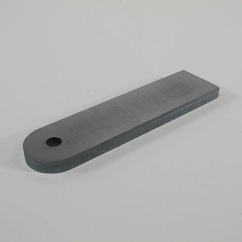 Garage Tested Weld On Threaded Mounting Tabs Featuring 3/8-16 Threads Cut From Solid Quarter Inch Mild Steel Built For Hot Rod Chopper Bobber And Cafe Racer Builds Sold As A Pair Ready To Roll Made In Usa with rounded end and drilled hole.