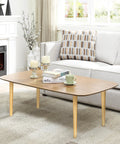 16 Inch Solid Rubber Wood Table Legs With M8 Hanger Bolts A Total Game Changer For Refreshing Your Setup Sleek Tapered Shape fits coffee table in living room.