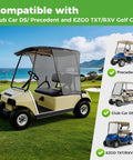 Top Tier Golf Cart Sun Shade Cover Fits Club Car Ds Precedent And Ezgo Txt Rxv Heat Resistant Mesh Curtain on golf cart.