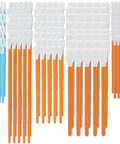 Front view: camera cleaning swab kit with lint-free microfiber tips on orange handles and blue-handled swabs