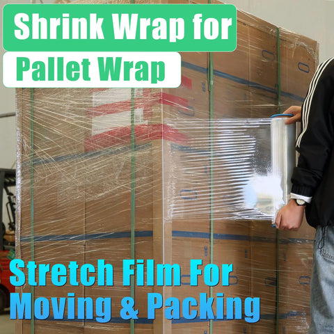 Rock Solid Heavy Duty Stretch Wrap Roll 15 X 1000 Ft Clear Industrial Grade Shrink Film For Pallet Wrap Shipping And Moving Secures Oversized Loads With Zero Sweat in use wrapping pallets.
