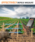 All Day Solar Electric Fence Charger Delivers 0.18 Joule Pulse For Up To 10 Miles Of Fence, Portable Solar Energizer on farmland