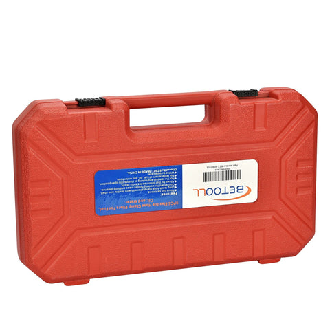 Red plastic carrying case for BETOOLL 9-piece hose clamp plier set
