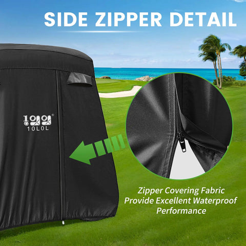 Heavy Duty Golf Cart Cover That’s Tough As Nails Fits 2 4 Or 4 Plus 2 Passenger Carts All Weather Waterproof Windproof