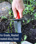 Pro Hori Hori Garden Knife 12 Inch Multipurpose Digging Tool with 7 Inch Serrated Alloy Blade and Hand Guard in use
