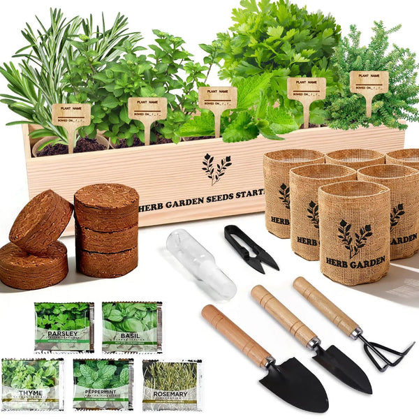 Indoor Herb Garden Starter Kit All-In-One Gift ✓