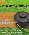 Compatible 25 2 Bump Feed Trimmer Head Replacement For Weedeater And Brush Cutters on grass with nylon line features