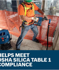 Savage 9 Gallon Dust Extractor With Auto Filter Activation For Grinders And Power Tools in use on a job site.