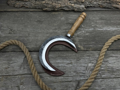 Hand Forged Athame Crescent Blade Sickle For Ritual Work And Herb Harvesting A Versatile Witchy Tool For Ceremonial Use Stage Prop Cosplay
