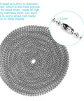 Coiled Super Long Ceiling Fan Pull Chain Extender 200 Inch Beaded 3.2mm Light Chain Extension, Rustproof Stainless Steel
