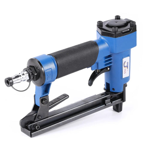 Heavy Duty 14 Gauge Brad Nailer With Touch Strike Safety Adjustable Exhaust Smooth Shooter For Woodworking Tasks Lightweight Die Cast Aluminum Body Soft Comfort Grip Handle Stainless Steel Driver Built Like A Tank On Shop Floors
