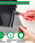 Person cutting 10 X 50 Ft Mosquito Mesh Screen For Patio And Garden, Bird And Bug Barrier Netting To Protect Vegetables And Fruits