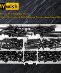 Top Shelf Black Truss Head Self Tapping Screw Kit With Assorted Lengths Half Inch To Two Inches. 155 stainless steel screws in assorted sizes.