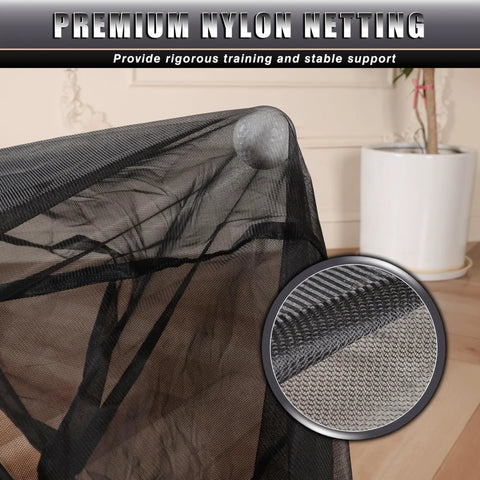 Close-up of premium nylon netting on the Double Sided Golf Chipping Net With Practice Mat And 12 Foam Balls for training.