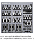 66-Piece Master Torx and Specialty Bit Socket Set With S2 Steel Bits in EVA tray with size markings, arranged neatly.