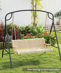 Heavy Duty Metal Swing Frame With A Frame Stand For Lawn Garden Backyard Porch Swing Stand With Extra Side Bars Versatile