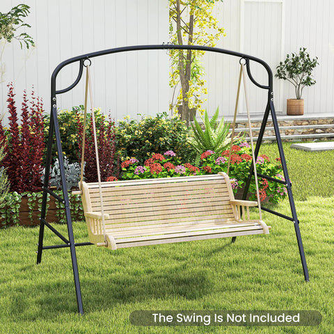 Heavy Duty Metal Swing Frame With A Frame Stand For Lawn Garden Backyard Porch Swing Stand With Extra Side Bars Versatile