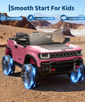 Licensed 24V Kids Ride On Truck Two Seater With Parent Remote Control Three Speed Modes Bluetooth Music LED Headlights