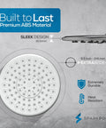 Massive 9.5 Inch Rain Shower Head With High Pressure Water Flow Full Body Coverage Anti Clog Silicone Nozzles Chrome Finish