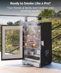 30 Inch Electric Smoker For Outdoors With Built In Meat Probe And Clear Viewing Window Side Chip Loader
