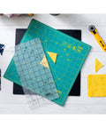 12x12 Self Healing Rotating Cutting Mat with 360 Degree Spin and Grid for Fabric Sewing Quilting Crafts, Non Slip Base, Green