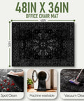 36x48 Inch Office Chair Mat for Hardwood Floors Non Slip Desk Rug for Home Office and Gaming Chairs Washable Under Desk Floor Mat