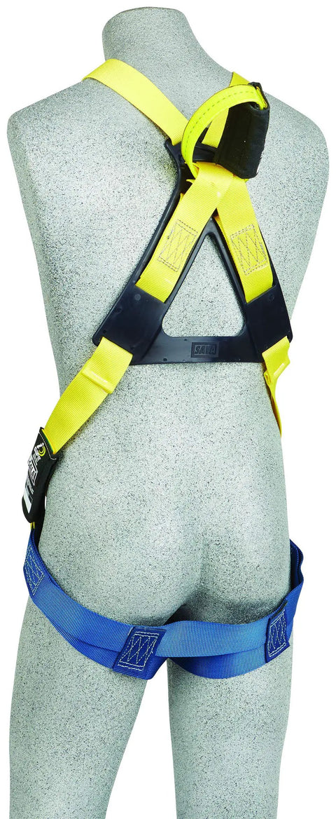 Industrial Arc Flash Harness With Dorsal And Front Web Loops, No Tangle Design, X Large Size, on mannequin back view