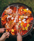 21 Inch Portable Folding Steel Fire Pit With Carrying Bag Spark Screen BBQ Grill And Log Grate For Patio Backyard Camping