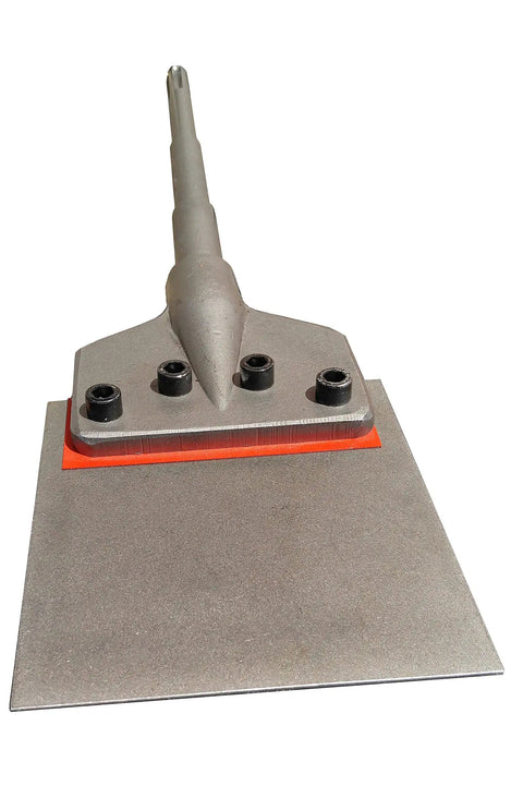 6 Inch Wide Tile And Thinset Removal Bit For SDS Max Floor Scraper, Drop Forged Tempered Steel, 6 X 25 Inch, Silver Finish Blade