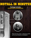 Fly Titanium Tc4 Pocket Clip Upgrade For Leatherman Free T And P Series showing installation details and screws required.
