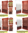 Pro Woodworking Countersink Drill Bit Set For Wood With Tapered Bits And Depth Stop Collar includes hex wrench and case.