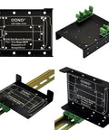 Rugged Beefed Up DIN Rail Mount Bracket For Raspberry Pi And Arduino BeagleBone Black Industrial Rail Adapter, black aluminum