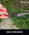 Person using GS 6750D ClassicCUT Grass Shear Four And A Half Inch For Precise Lawn Trimming And Edging on grass