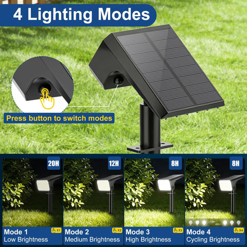 12 Pack Crisp Solar Spot Lights Outdoor Rock Solid Ip65 Waterproof Featuring 90 Led Chips And Four Adaptive Modes Perfect For Illuminating Yard Garden Walkways Or Trees With Dang Bright Auto On Off Cool White Glow