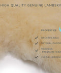 Close-up of sheepskin padding for Contoured Dressage Girth For Horses With Real Sheepskin Padding 65cm Anthracite Black Natural Handmade Girth.