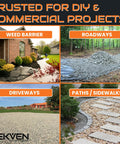 Heavy Duty Woven Geotextile Ground Stabilizer for driveways, gravel bases, patios, landscaping fabric, and weed barrier