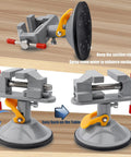 Mini Bench Vise With 360 Degree Swivel Suction Base Small Table Clamp Workbench Vise showing suction and clamp detail.